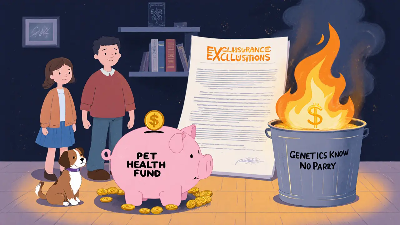 Семья копит деньги в копилку для лечения питомца, а страховой полис горит в мусорке.