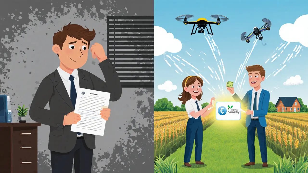 Сравнение: старая бумажная страховка и современная цифровая система с дронами