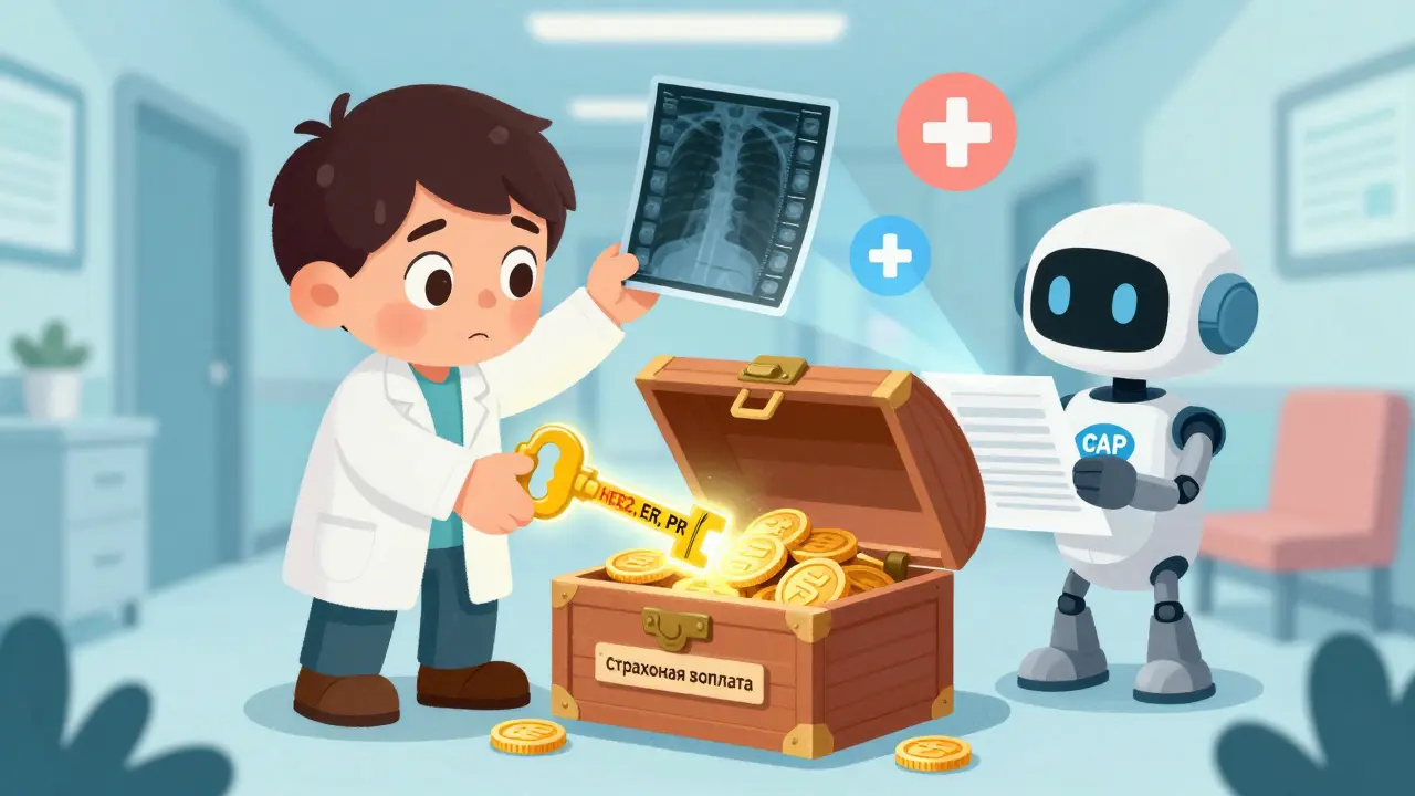 Пациент открывает сундук с выплатой ключом от маркеров рака