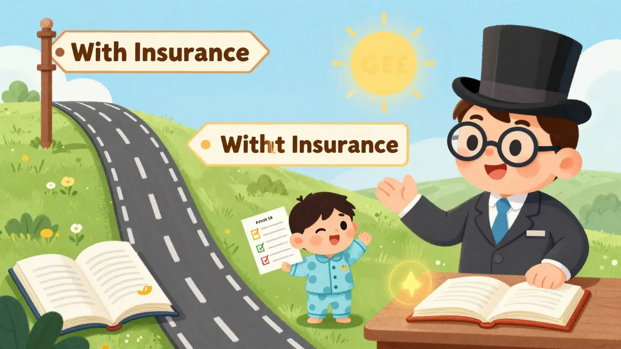 Два пути к ипотеке: один с крутой горой и высокой ставкой, другой — ровный и светлый с низкой ставкой.