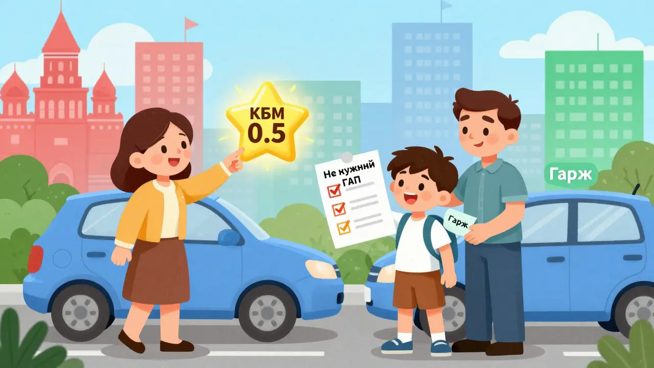 Семья помогает подростку выбрать страховку: светящийся КБМ, гараж и отказ от ненужных опций.