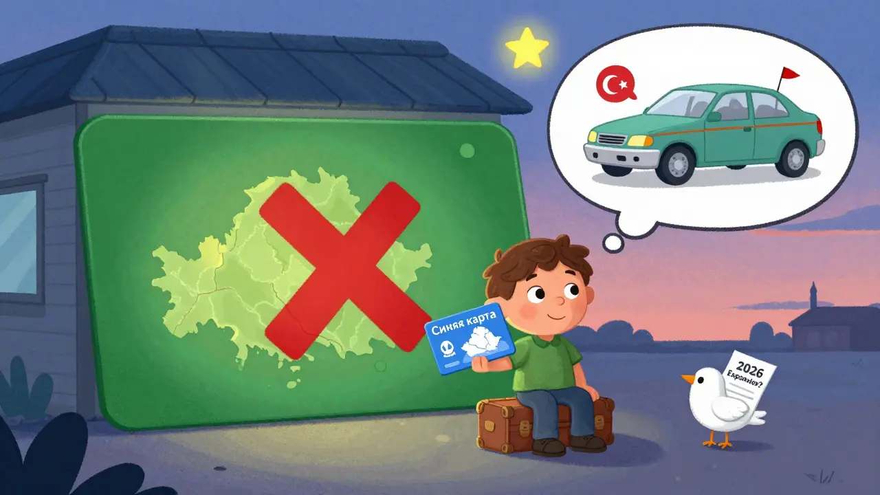 Водитель с Синей картой смотрит в будущее, Зелёная карта исчезает.