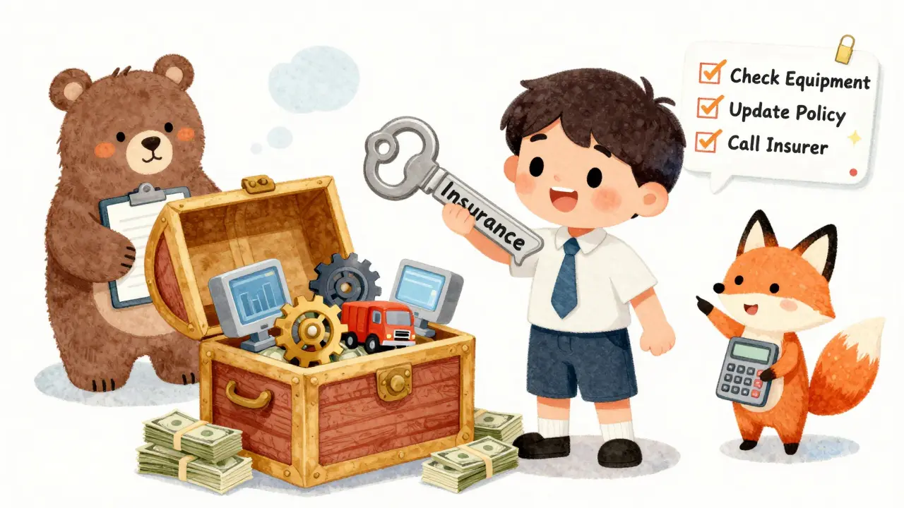 Ребёнок-бизнесмен открывает сундук с оборудованием и деньгами, за ним — животные-советники с чек-листом.