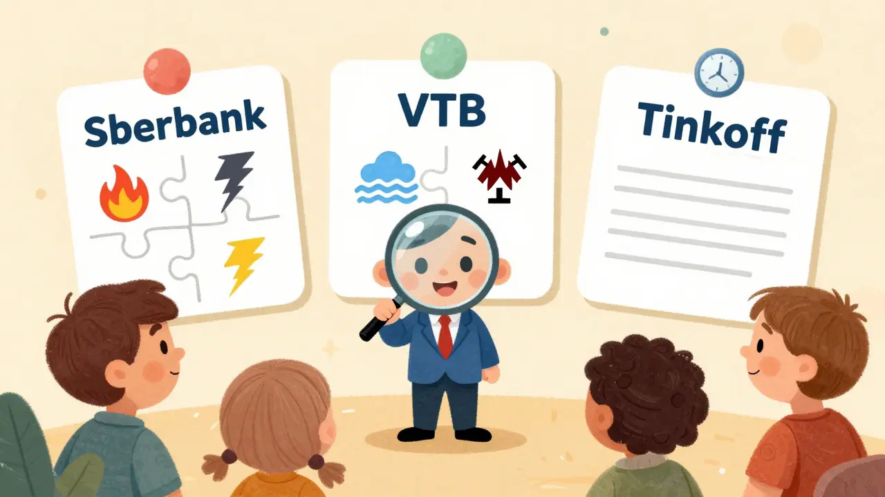 Страховой агент сравнивает три разных полиса с разными символами рисков: огонь, наводнение и терроризм.