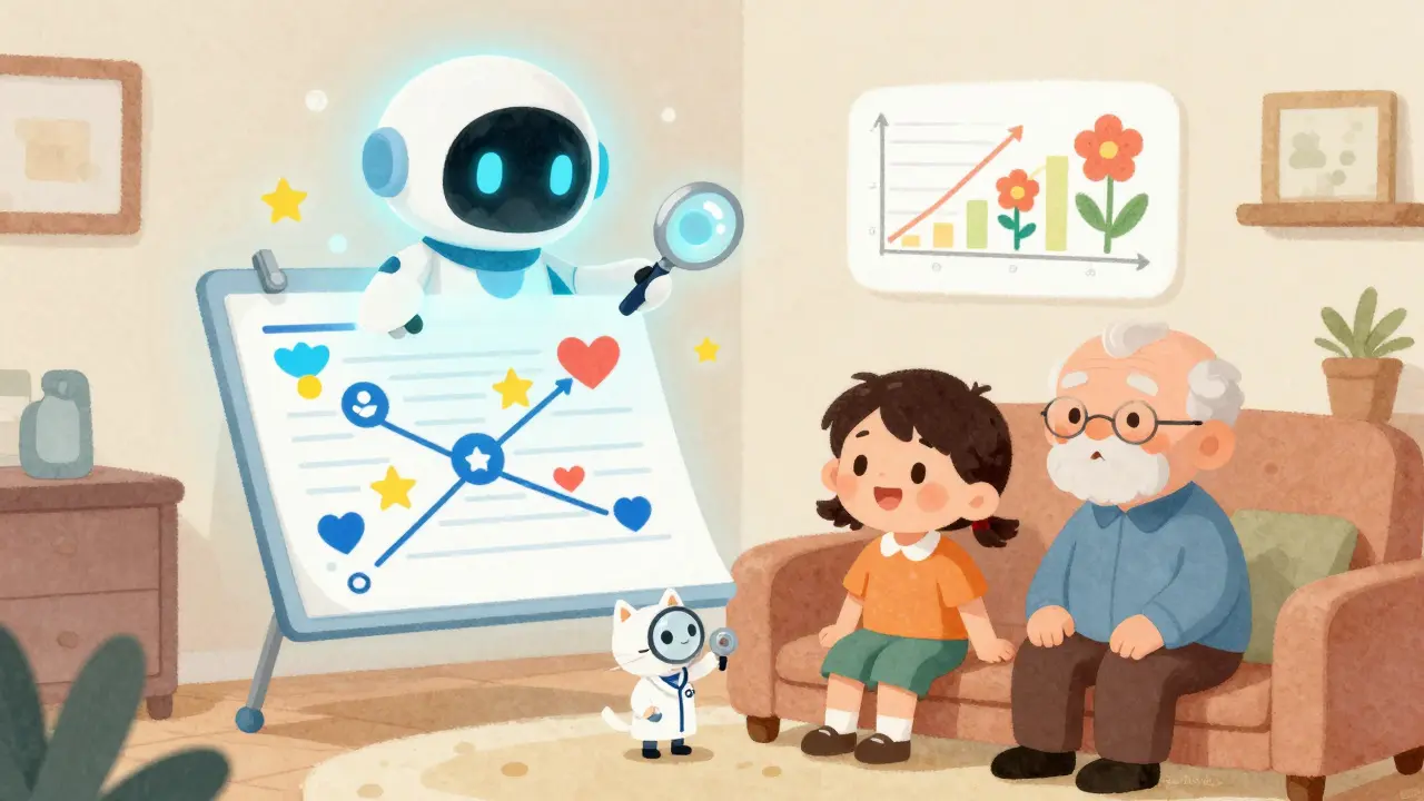 ИИ создает персональный план здоровья для семьи с помощью веселых визуальных подсказок.