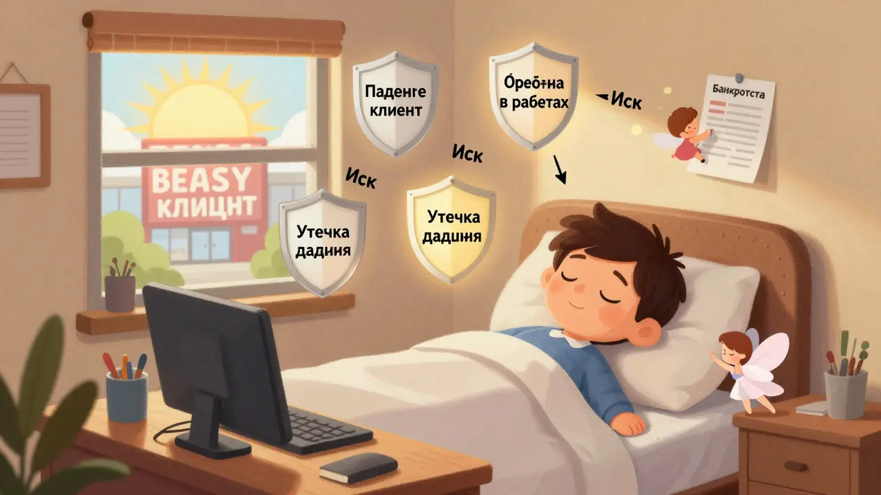 ИП спит спокойно, пока страховые щиты отражают иски, а фея страхования заботится о его будущем.