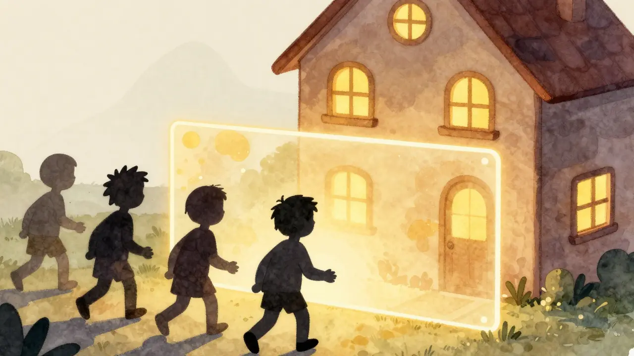 Теневые угрозы блокируются перед входом в дом