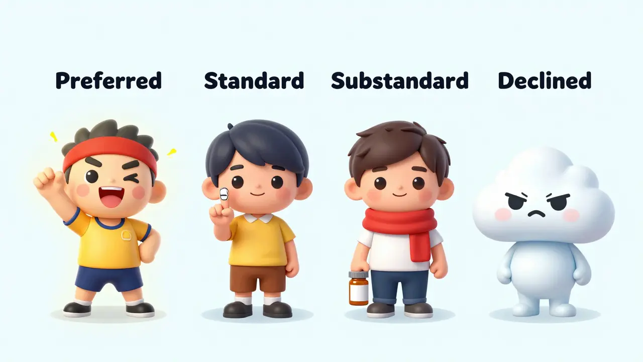 Персонажи, представляющие разные категории страхового риска