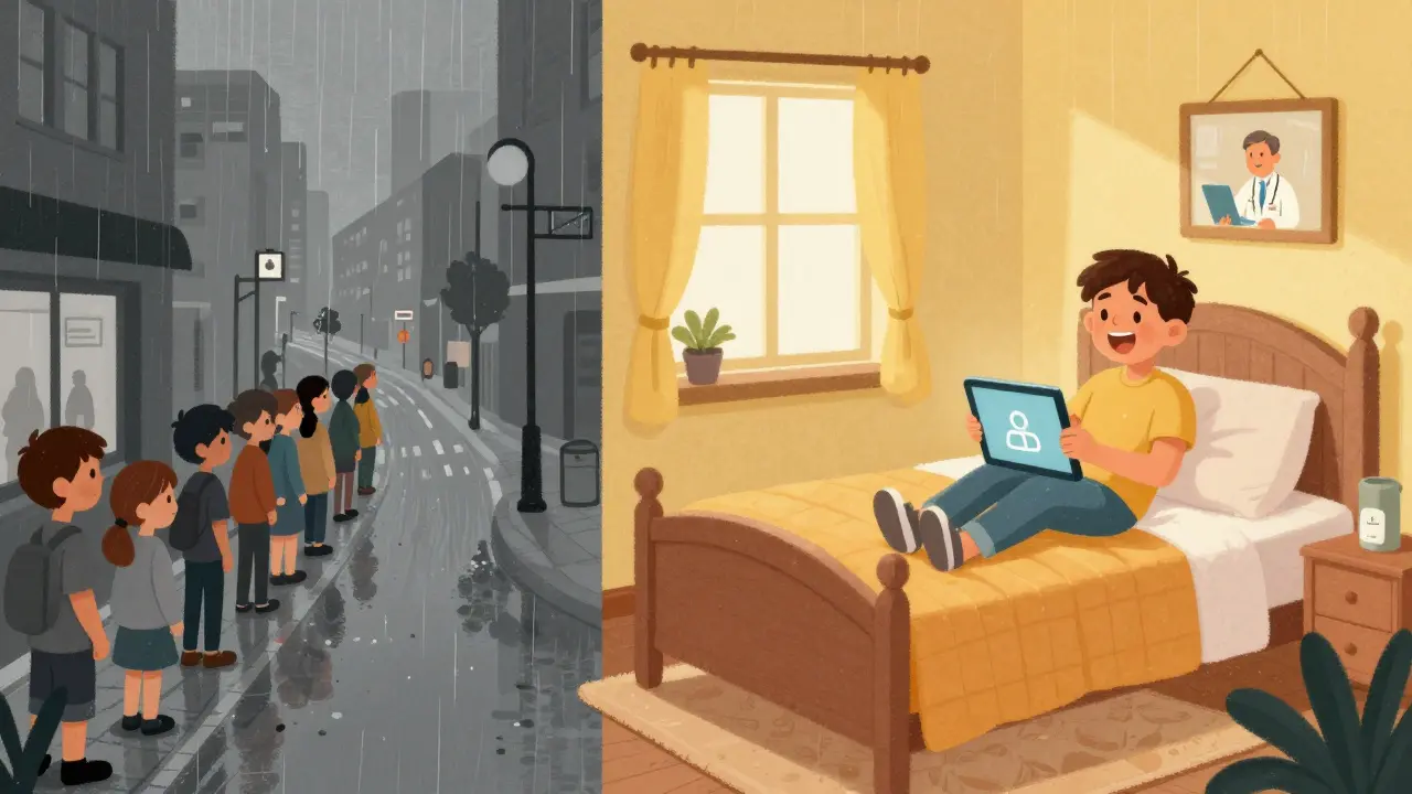 Сравнение очереди в клинику и удобной онлайн-консультации врача из дома