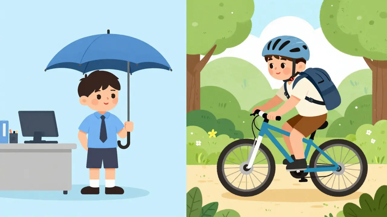 Сравнение офисного сотрудника и любителя экстремального спорта