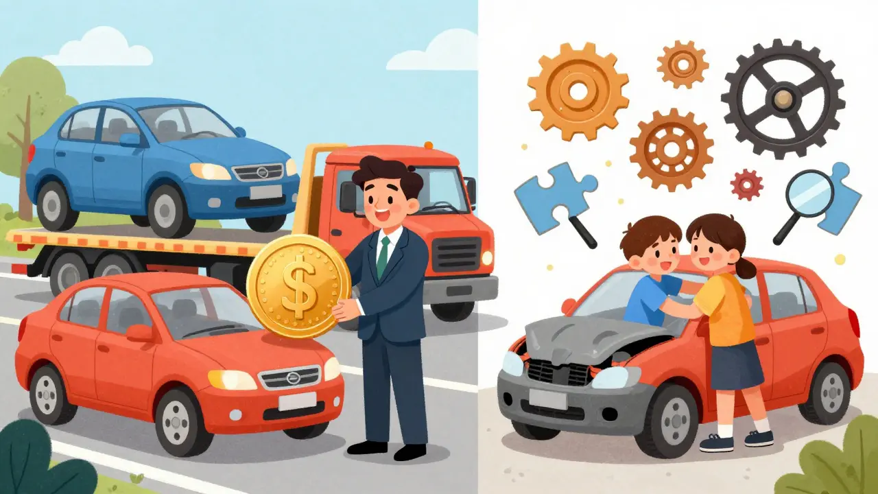 Выбор между выплатой страховки и сохранением остатков автомобиля